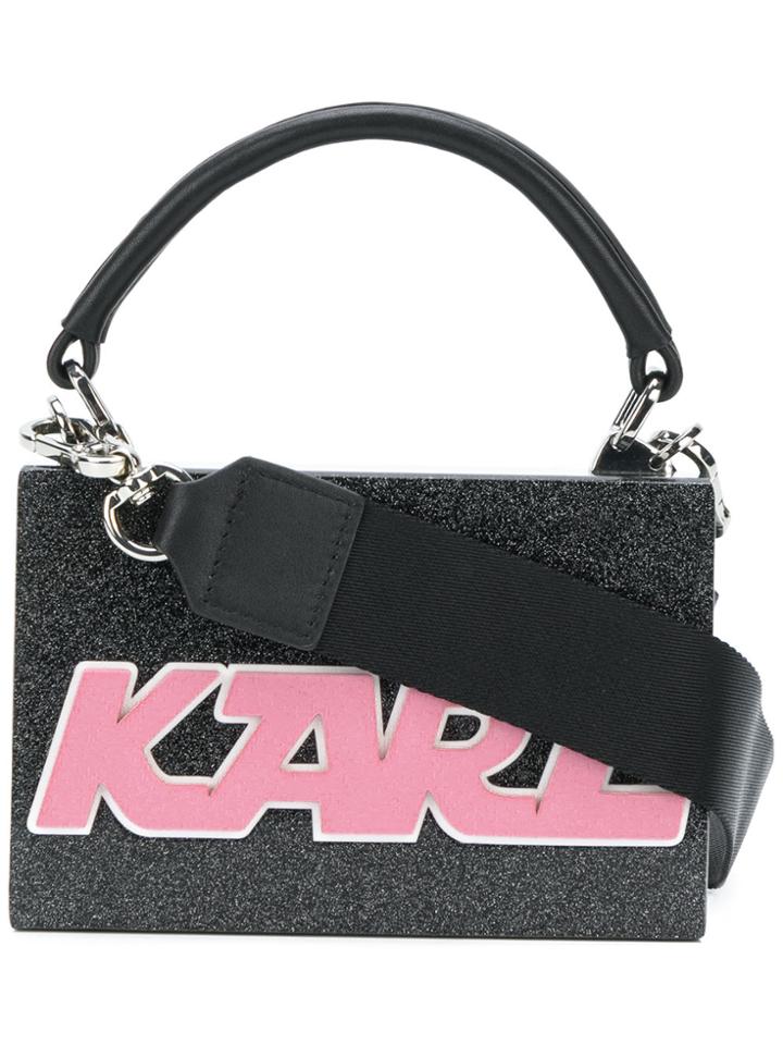 Karl Lagerfeld Mini Logo Box Bag - Black