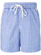 Polo Ralph Lauren Gingham Print Swim Shorts, Men's, Size: Medium, Blue, Polyester