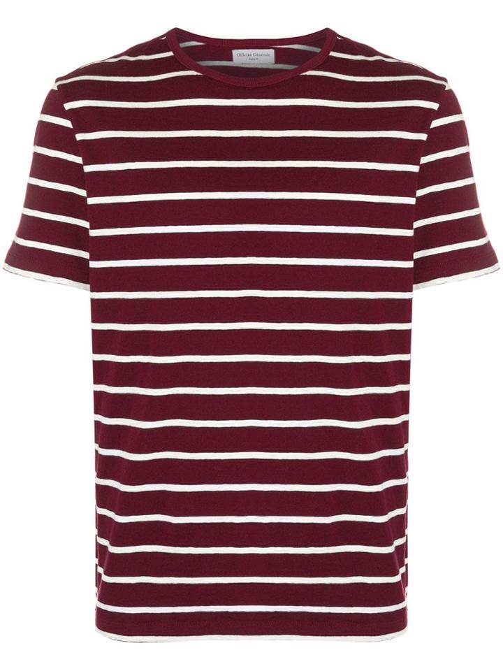 Officine Generale Striped T-shirt - Red