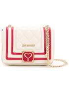 Quilted Crossbody Bag - Women - Polyurethane - One Size, Nude/neutrals, Polyurethane, Love Moschino