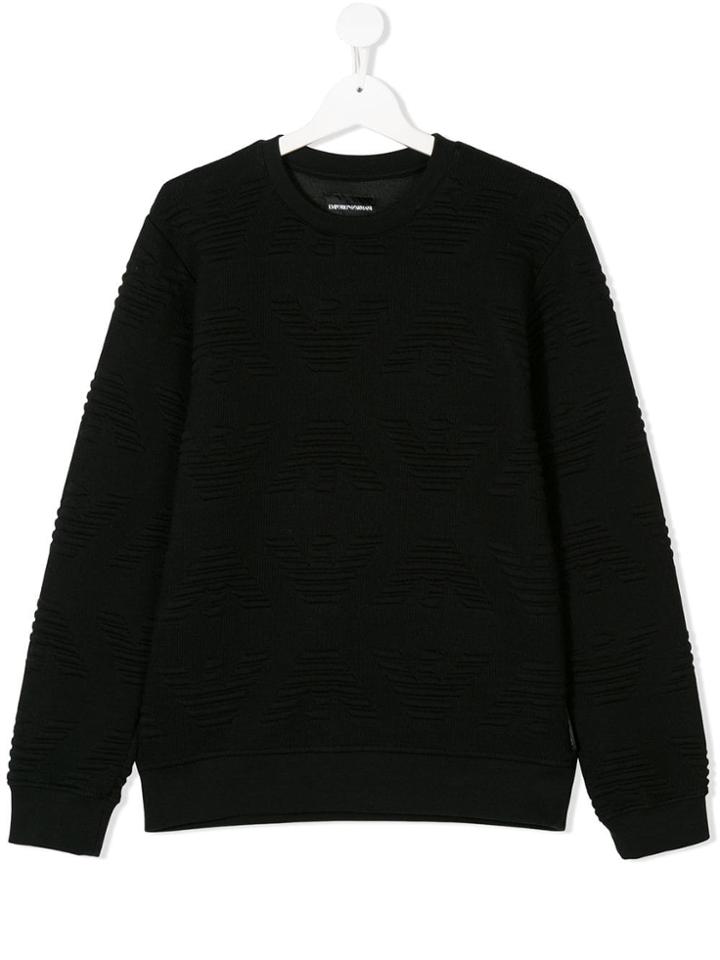 Emporio Armani Kids Teen Ribbed Jumper - Black