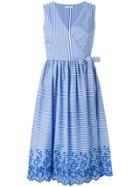 P.a.r.o.s.h. Striped Wrap Dress - Blue
