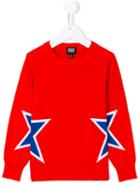 Armani Junior - Star Knit Top - Kids - Cotton - 10 Yrs, Red