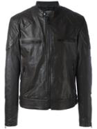 Belstaff Zipped Leather Jacket, Men's, Size: 54, Brown, Leather/viscose