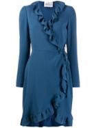 Be Blumarine Wrap Day Dress - Blue