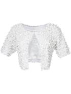 Rubin Singer Embellished Cropped Bolero - White