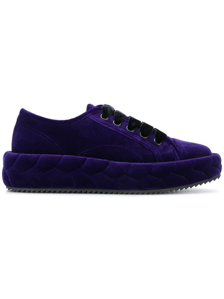 Marco De Vincenzo Lace-up Platform Sneakers - Pink & Purple