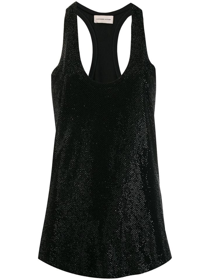 Alexandre Vauthier Perforated Tank Top - Black