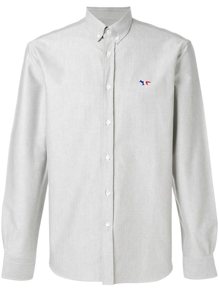 Maison Kitsuné Embroidered Logo Shirt - Nude & Neutrals