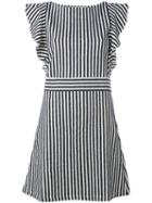 Maison Kitsuné - Striped Dress - Women - Cotton/polyamide - L, Blue, Cotton/polyamide