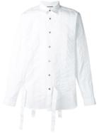 Jil Sander Strap Detail Striped Shirt - White