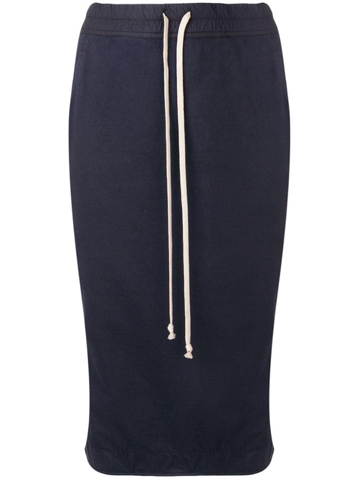 Rick Owens Drkshdw Jersey Pencil Skirt - Blue