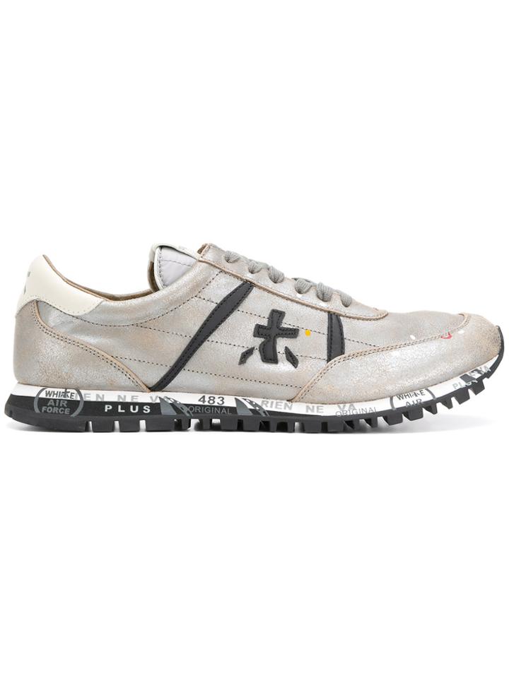 Premiata Distressed Style Sneakers - Grey