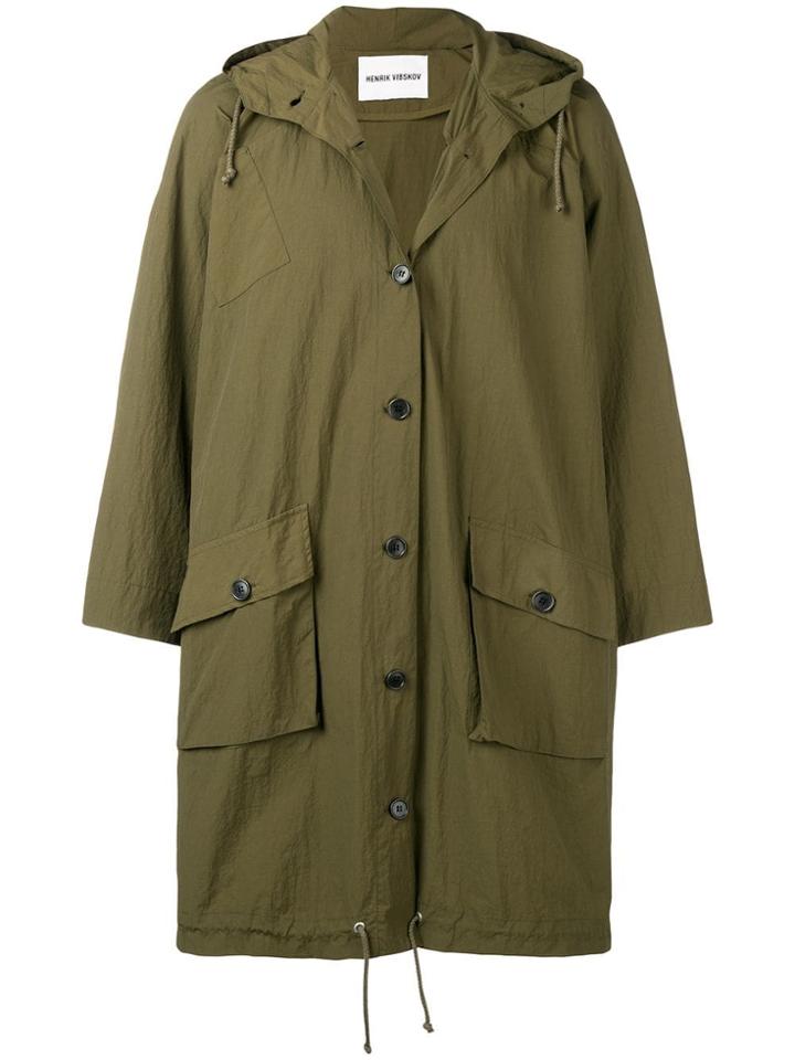 Henrik Vibskov Tornado Parka Coat - Green