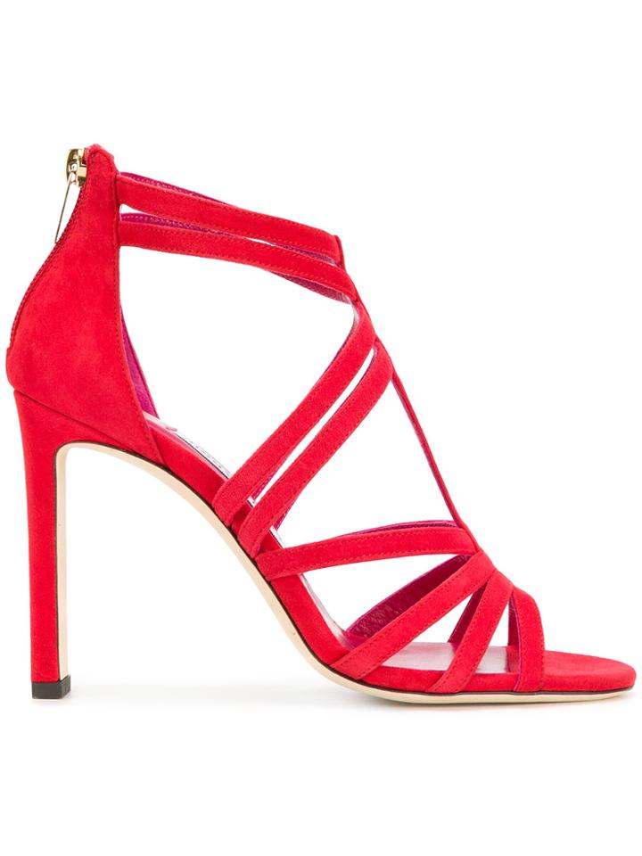Jimmy Choo Selina 100 Sandals - Red
