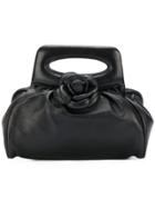 Chanel Vintage Mini Camellia Appliqué Bag - Black