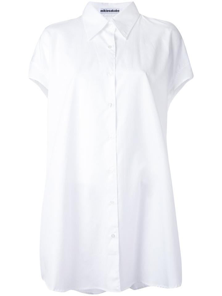 Mikio Sakabe Elongated Shirt, Women's, Size: Large, White, Cotton