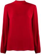 Theory Long-sleeve Relaxed Blouse - Red