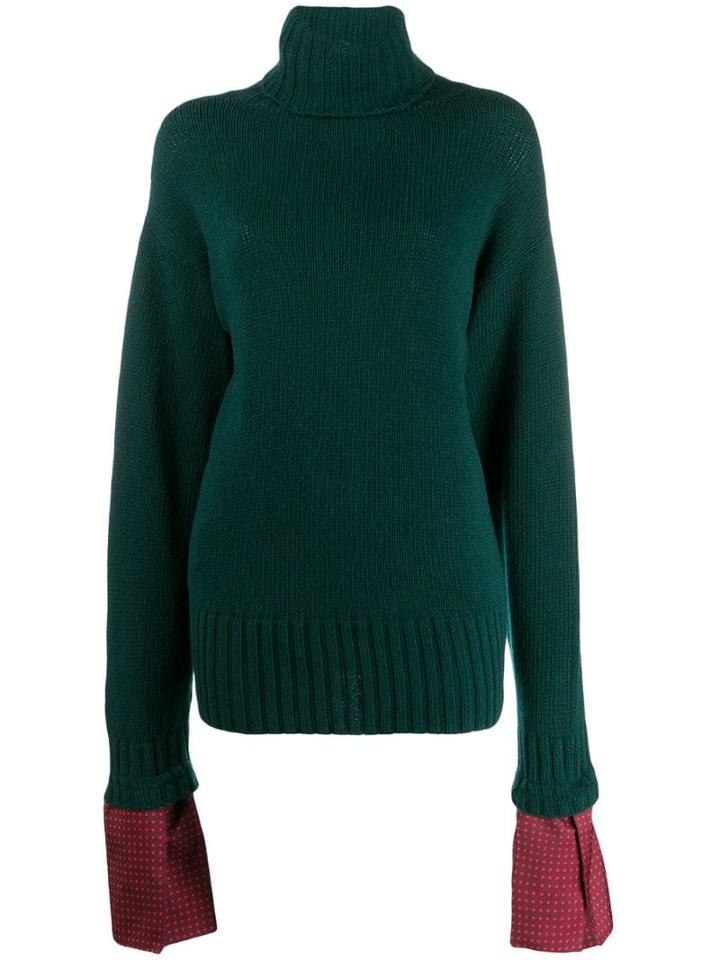 Jejia Oversized Layered-effect Jumper - Green
