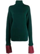 Jejia Oversized Layered-effect Jumper - Green