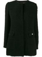 Dolce & Gabbana Pre-owned 2000's Collarless Textured Jacket - Black