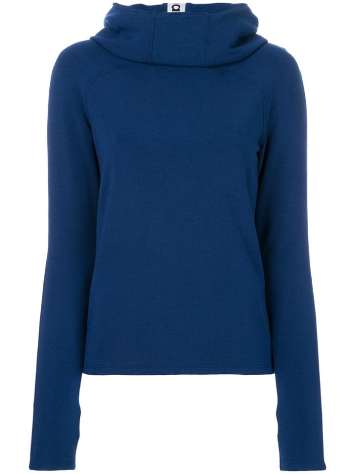 Paco Rabanne Reversed Zip Up Hoodie - Blue