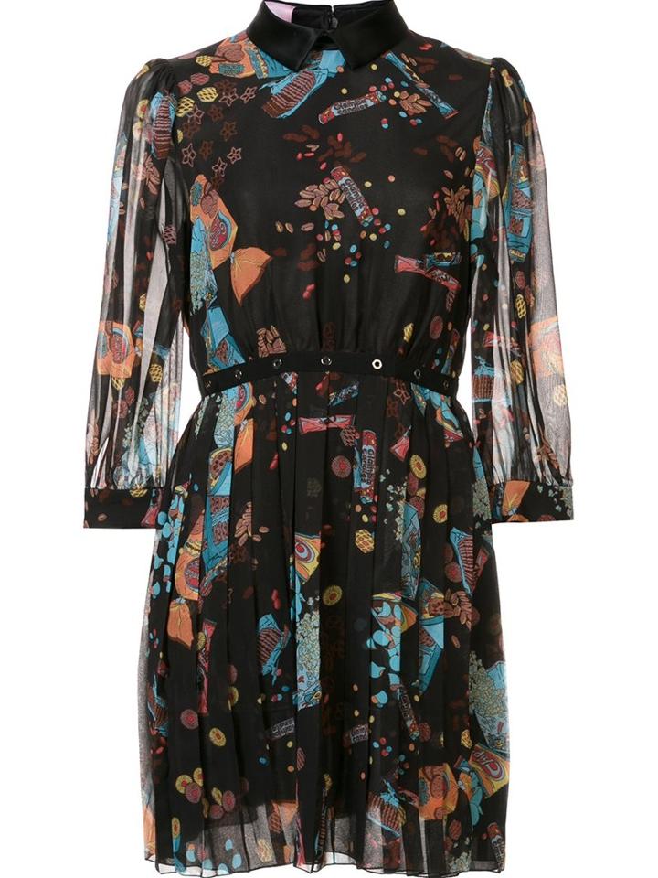 Giamba Classic Collar Pleated Dress