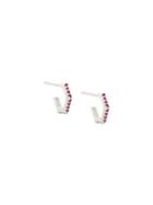 Rachel Jackson 'ruby Hexagon' Earrings, Women's, Metallic