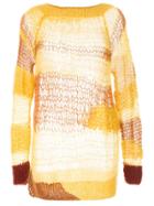 Ann Demeulemeester Open-knit Jumper - Yellow