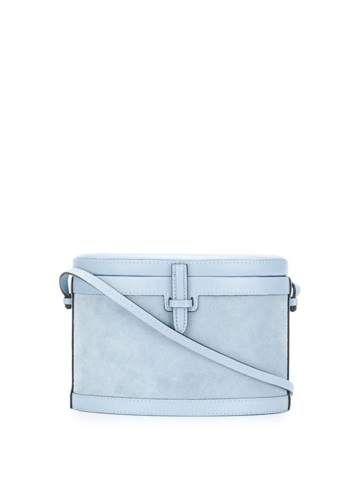 Hunting Season Oval Box Satchel Bag - Blue