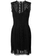 Ermanno Scervino Embroidered Fitted Dress - Black