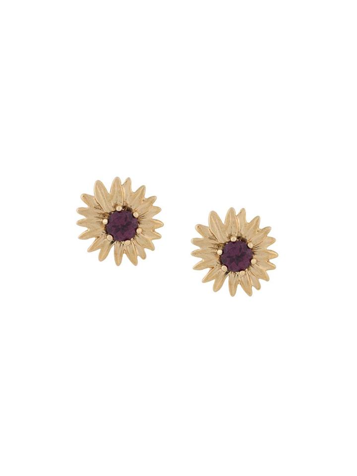 Aurelie Bidermann 18kt Gold Rhodolite Bouquet Earrings - Metallic