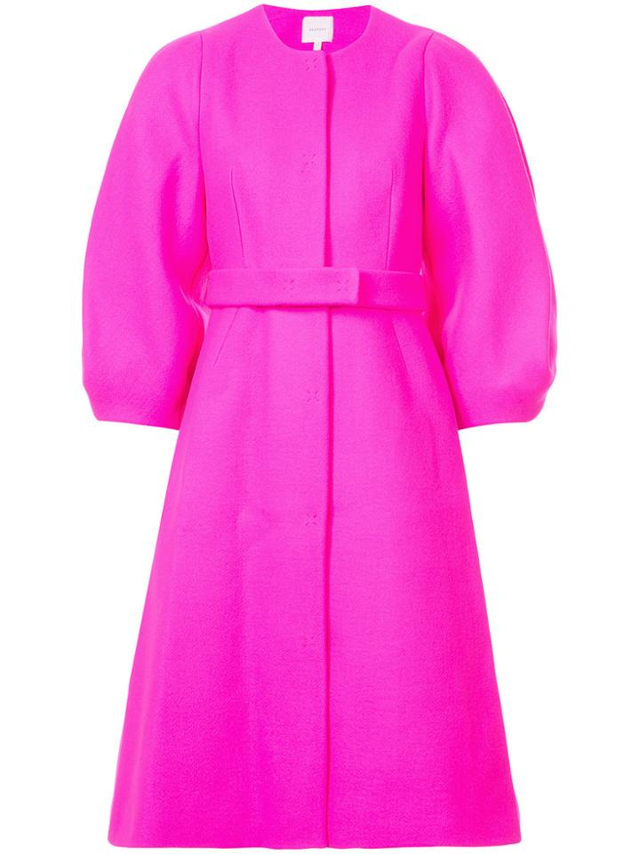 Delpozo Oversized Bell Coat - Pink & Purple