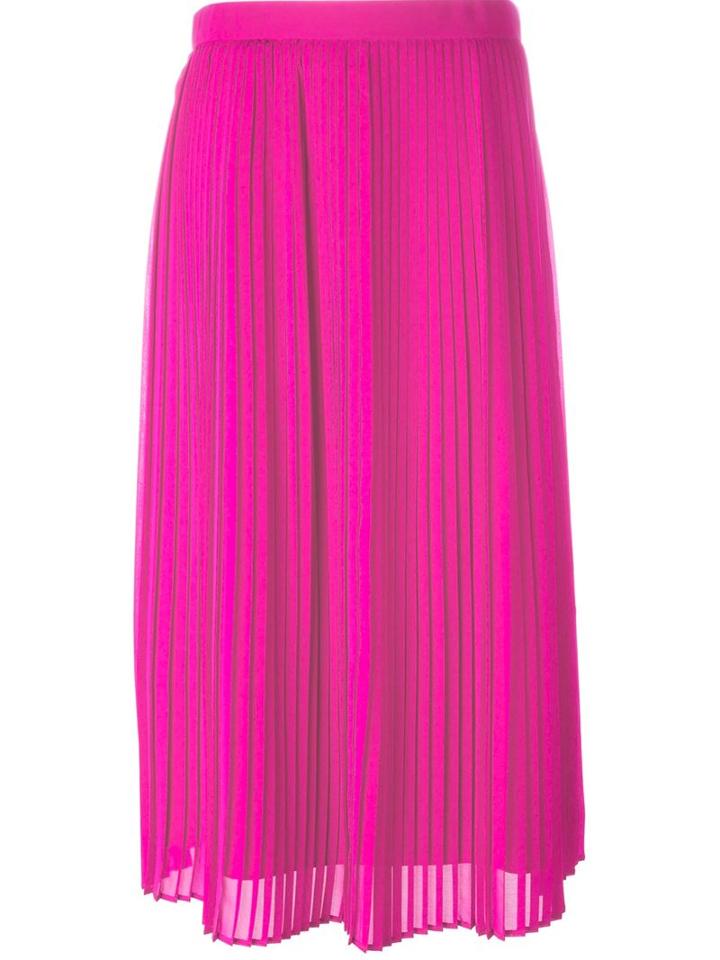 Kenzo Pleated Skirt, Women's, Size: 38, Pink/purple, Polyester