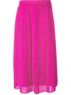 Kenzo Pleated Skirt, Women's, Size: 38, Pink/purple, Polyester