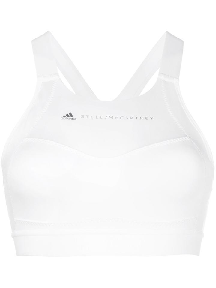 Adidas By Stella Mccartney Logo Sports Bra - White