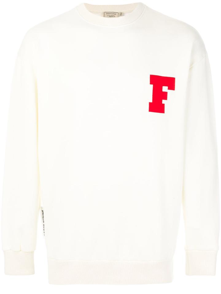 Maison Kitsuné Crew Neck F Sweatshirt - Nude & Neutrals