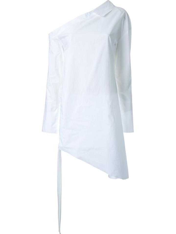 Manning Cartell Cold-shoulder Ruched Blouse, Women's, Size: 10, White, Cotton