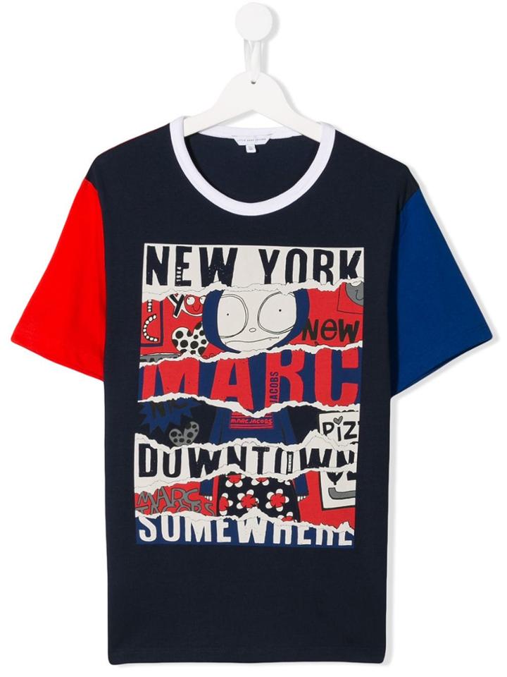 Little Marc Jacobs Graphic Print T-shirt - Blue