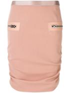 Tom Ford Gathered Sides Skirt - Pink & Purple