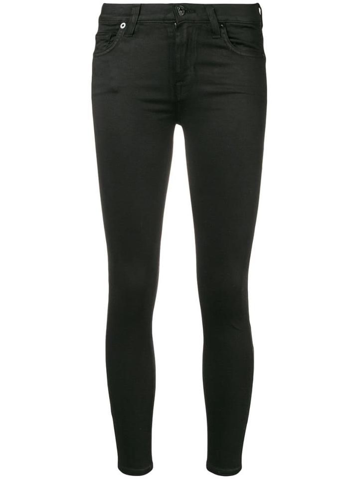 7 For All Mankind Skinny Trousers - Black
