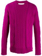 Laneus Aran Knit Jumper - Pink