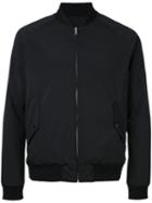 Factotum Zip Up Bomber Jacket, Men's, Size: 44, Black, Polyester