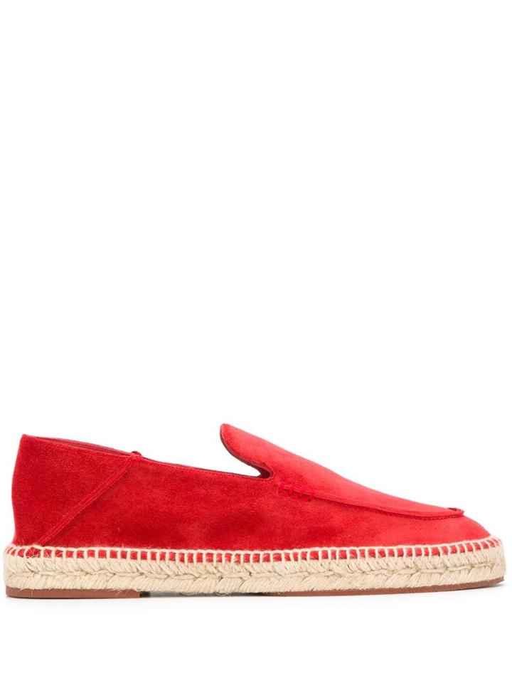 Loro Piana Suede Espadrilles - Red