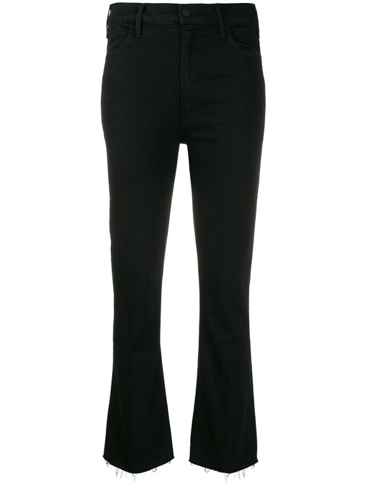 Mother Mid Rise Flared Jeans - Black
