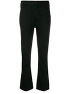 Mother Mid Rise Flared Jeans - Black