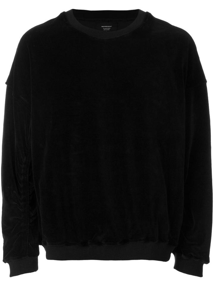 Represent Velour Sweatshirt - Black