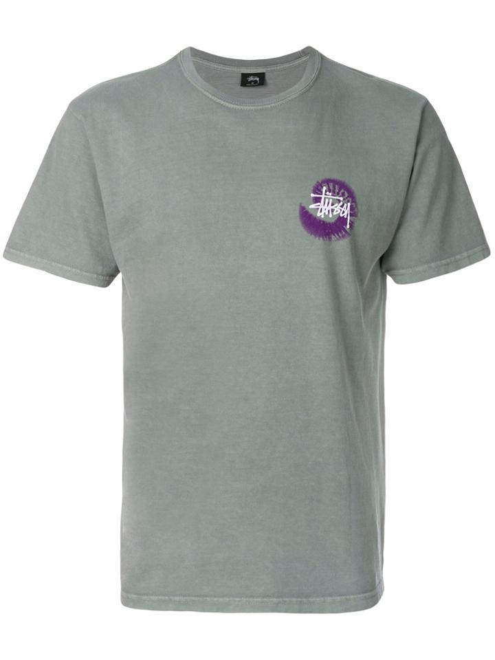 Stussy Logo Print T-shirt - Grey