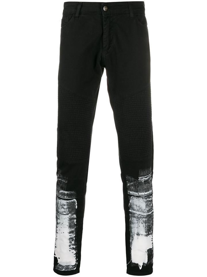 Family First Paint-effect Skinny Jeans - Black