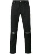 Saint Laurent - Ripped Stud Slim Fit Jeans - Men - Cotton/spandex/elastane - 28, Black, Cotton/spandex/elastane